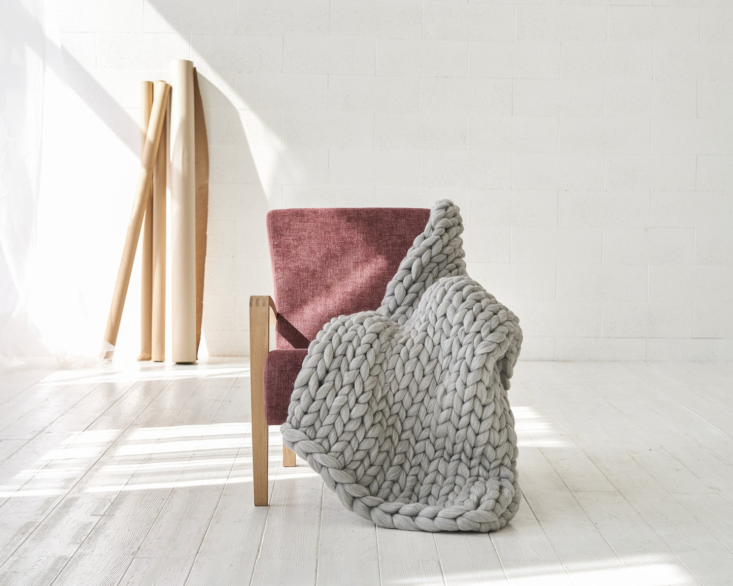 Chunky Merino Wool Blanket