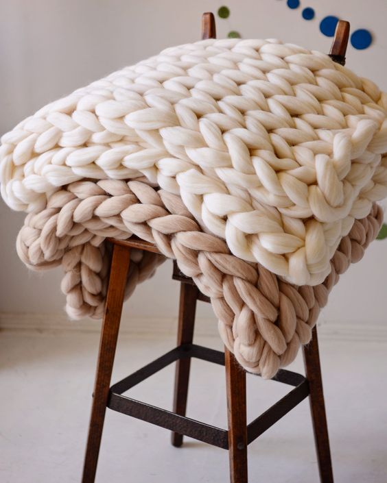Chunky Merino Wool Blanket