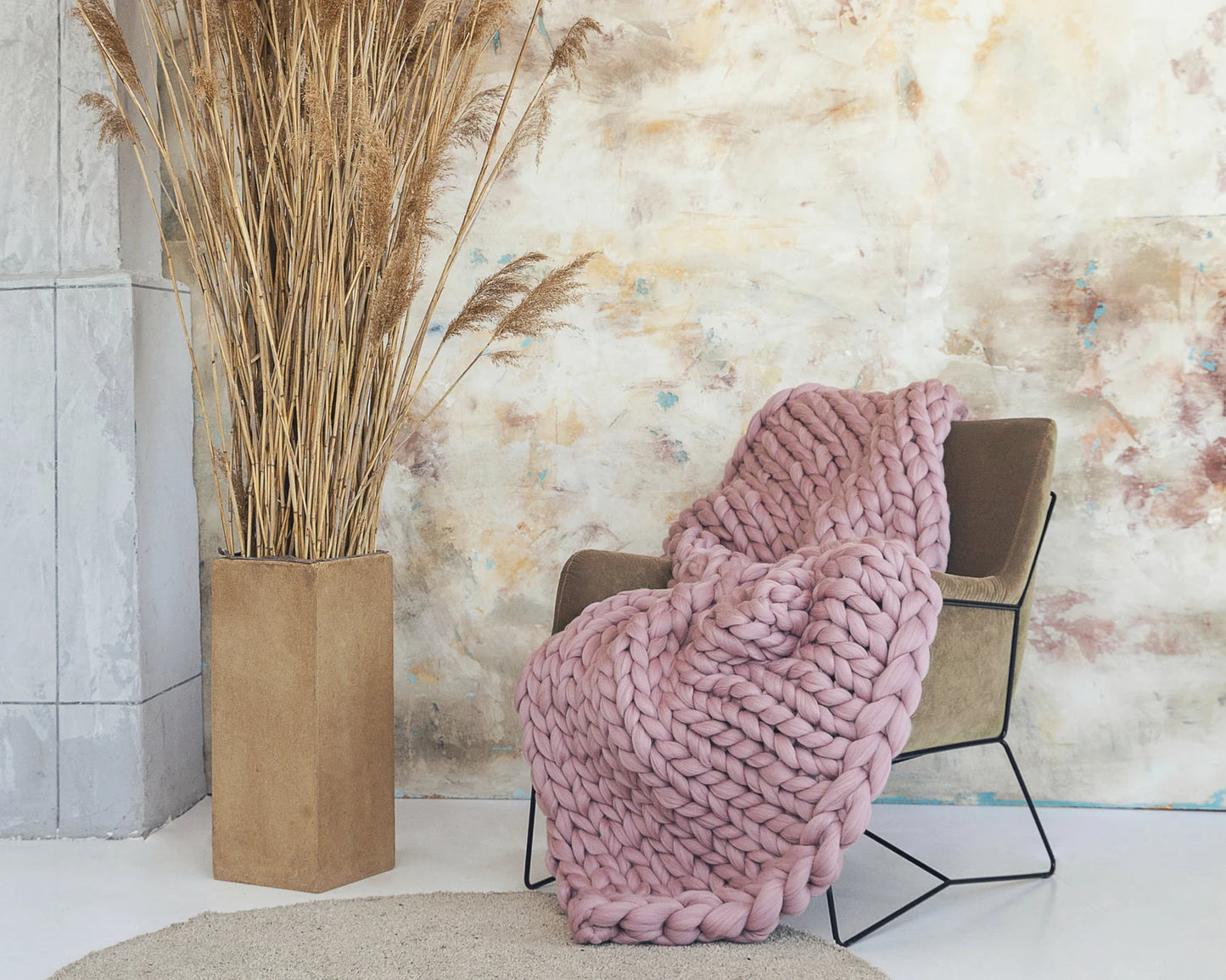 Chunky Merino Wool Blanket