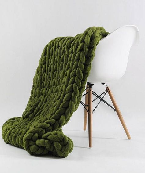 Chunky Merino Wool Blanket